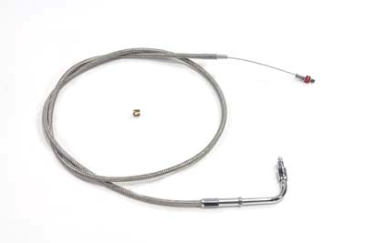 39" Braided Stainless Steel Idle Cable