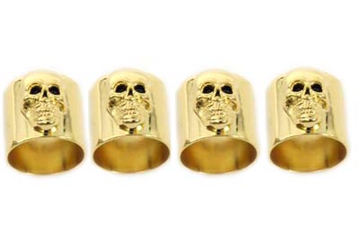 Skull Pushrod Cover Cup Set Gold