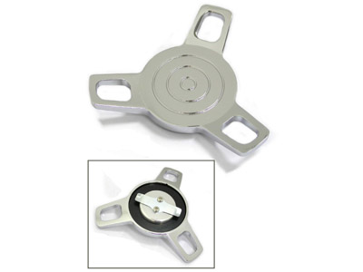 Chrome Cam Style Spinner Gas Cap Vented