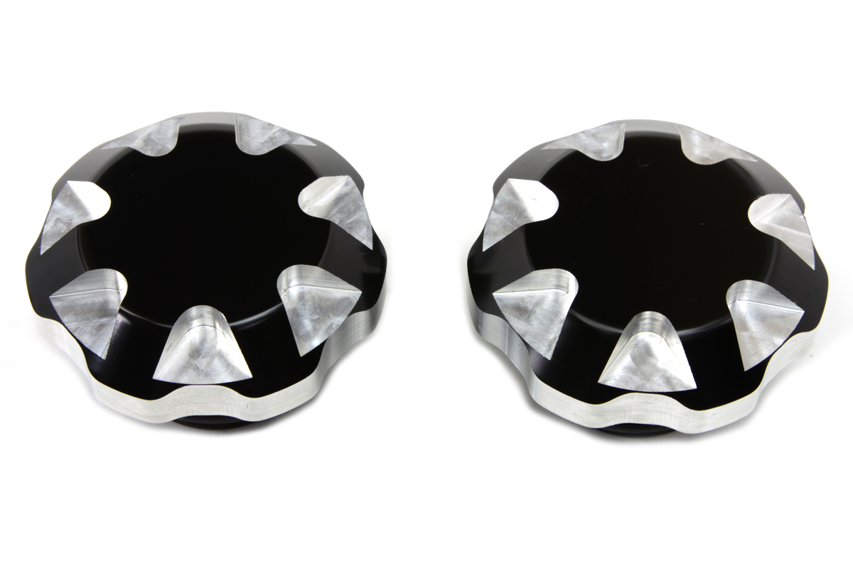 Black Tech Style Gas Cap Set Vented and Non-Vented