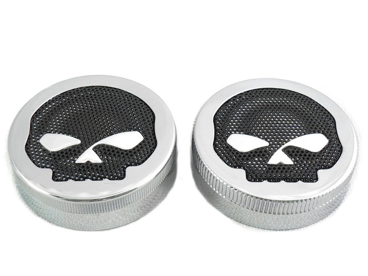 Skull Style Vented and Non-Vented Gas Cap Set