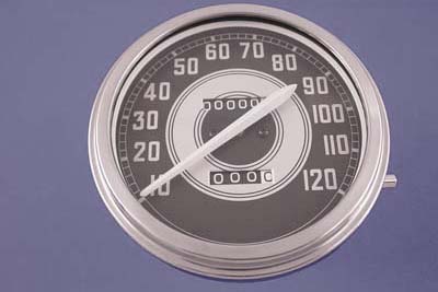 Speedometer with 2:1 Ratio and White Needle
