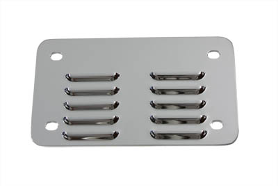 License Plate Backing Plate Louvered Style Chrome
