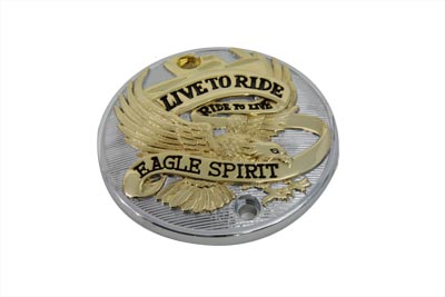 Gold Inlay Vertical Live to Ride Ignition System Cover