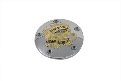 Live to Ride Ignition System Cover 5-Hole Gold Inlay