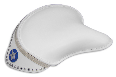 (image for) White Leather Solo Seat with Skirt