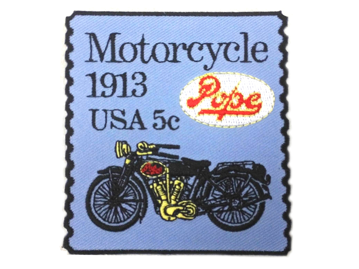 1913 Motorcycle Stamp Patches